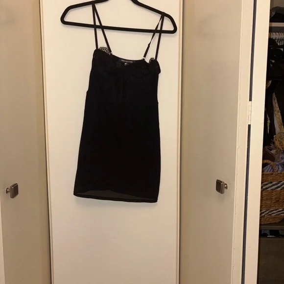 Urban Outfitters Black Lace Trim mini dress - Picture 3 of 3